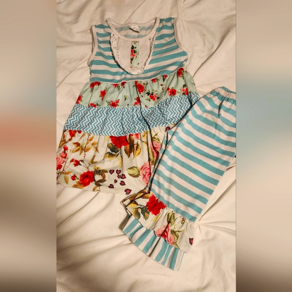 Striped Floral Boutique Outfit